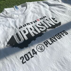 Northern Uprising 2014 Toronto Raptors Playoffs White Graphic Tee